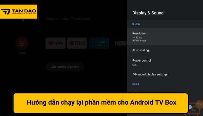 chạy lại phần mềm cho Android TV Box