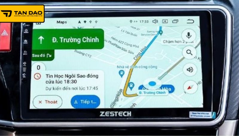 định vị xe qua màn hình Android Oled Zestech