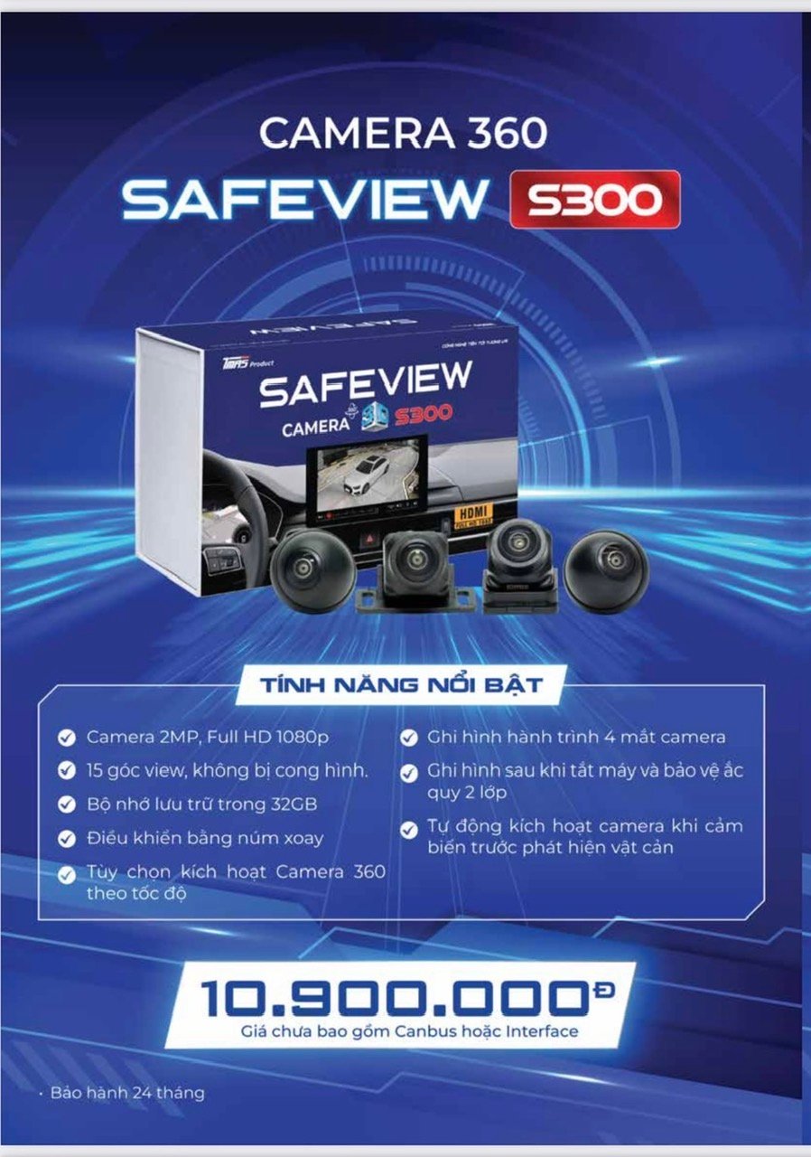 Camera 360 SAFEVIEW S300 Cho Ô Tô Xe Hơi