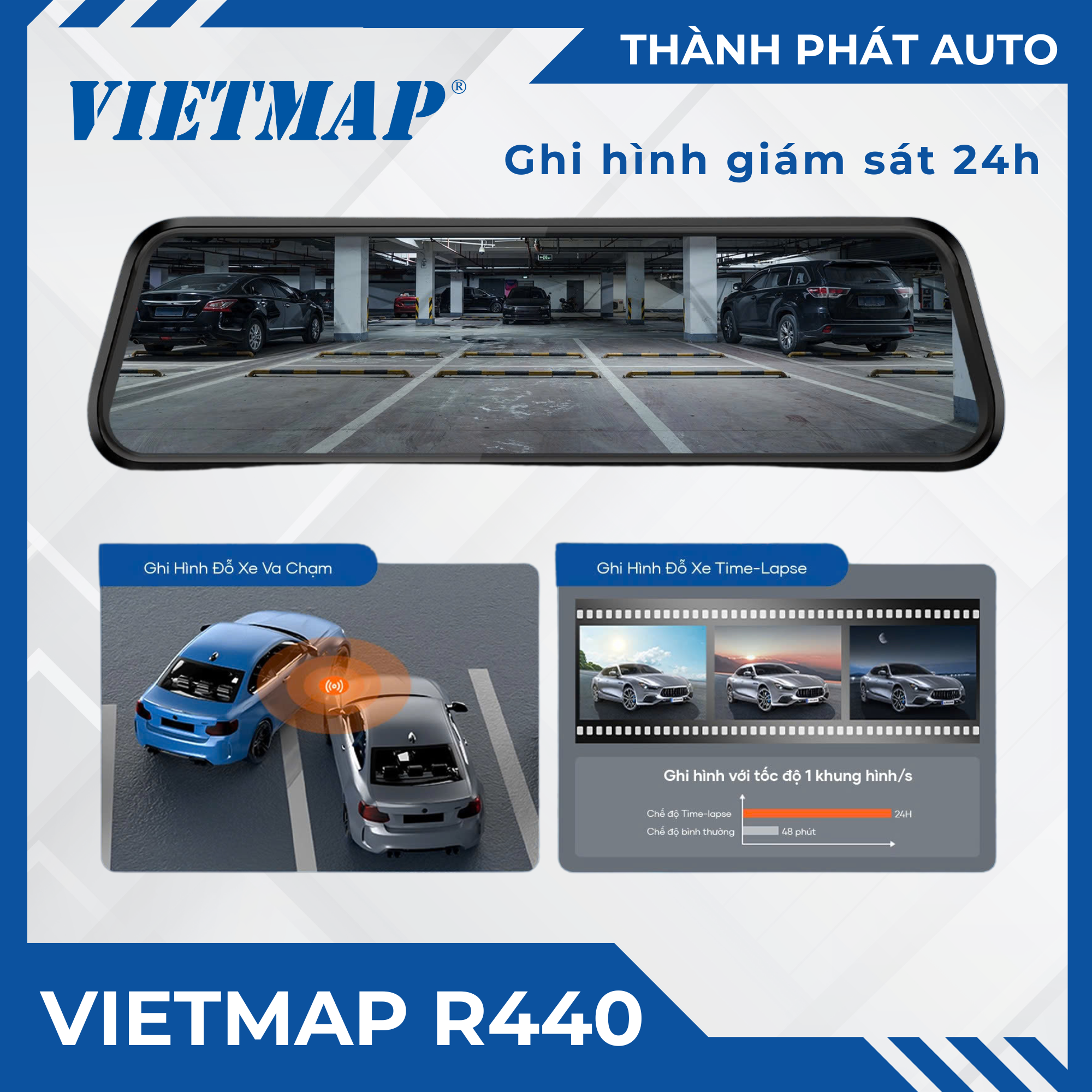 Camera Hành Trình Gương VIETMAP R440