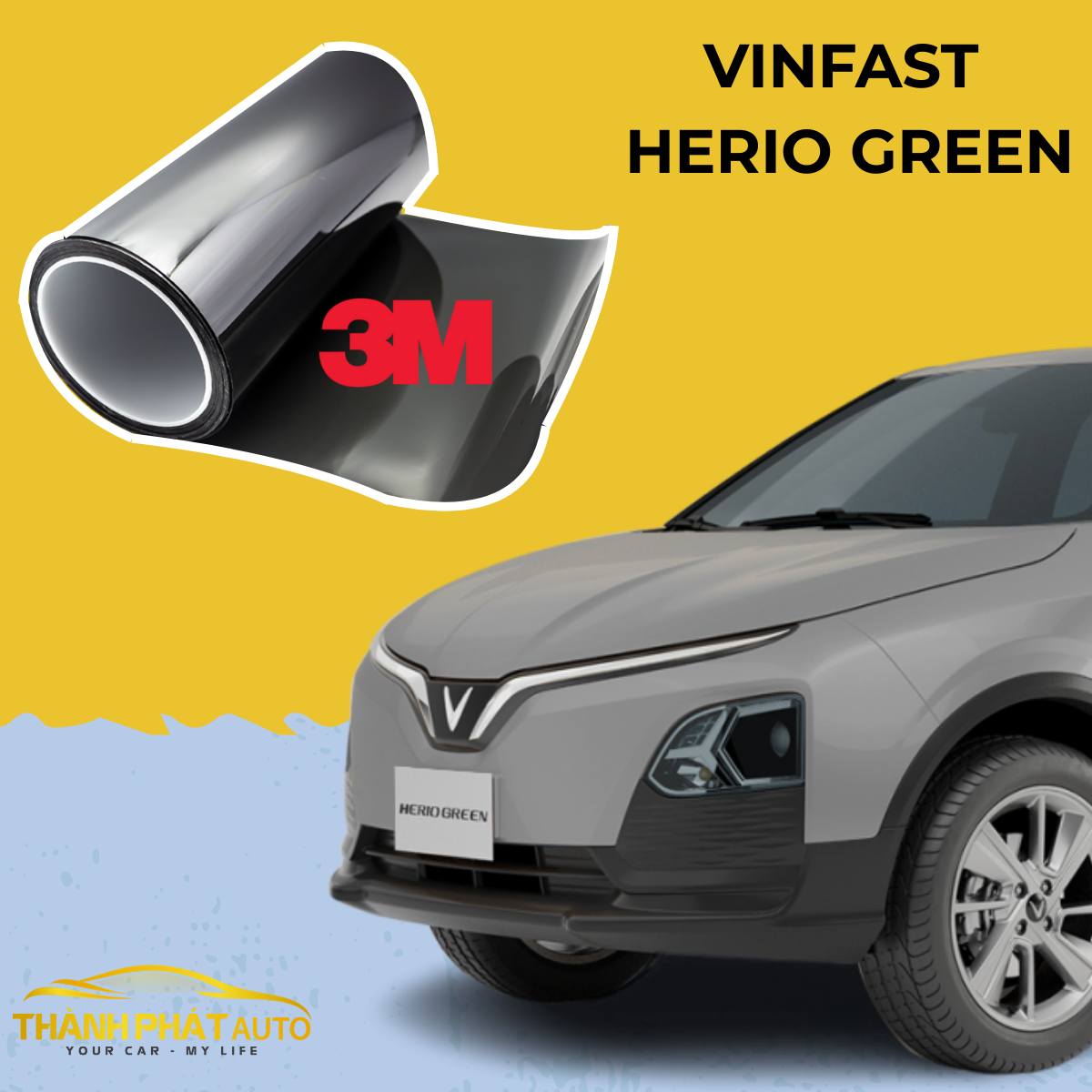 Dán Phim Cách Nhiệt 3M Cho Xe VinFast Herio Green
