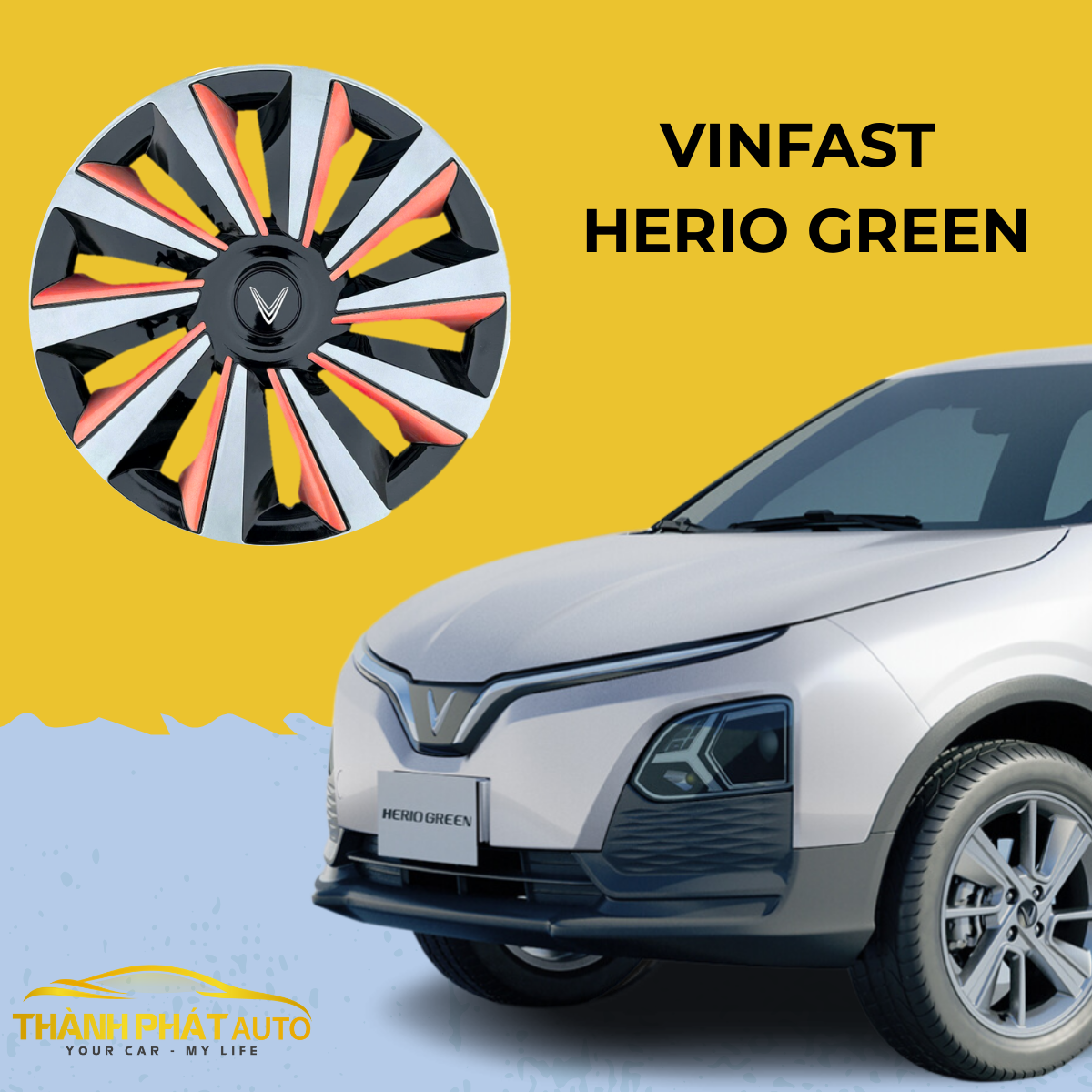 Độ Ốp Mâm Thể Thao Cho Xe VinFast Herio Green