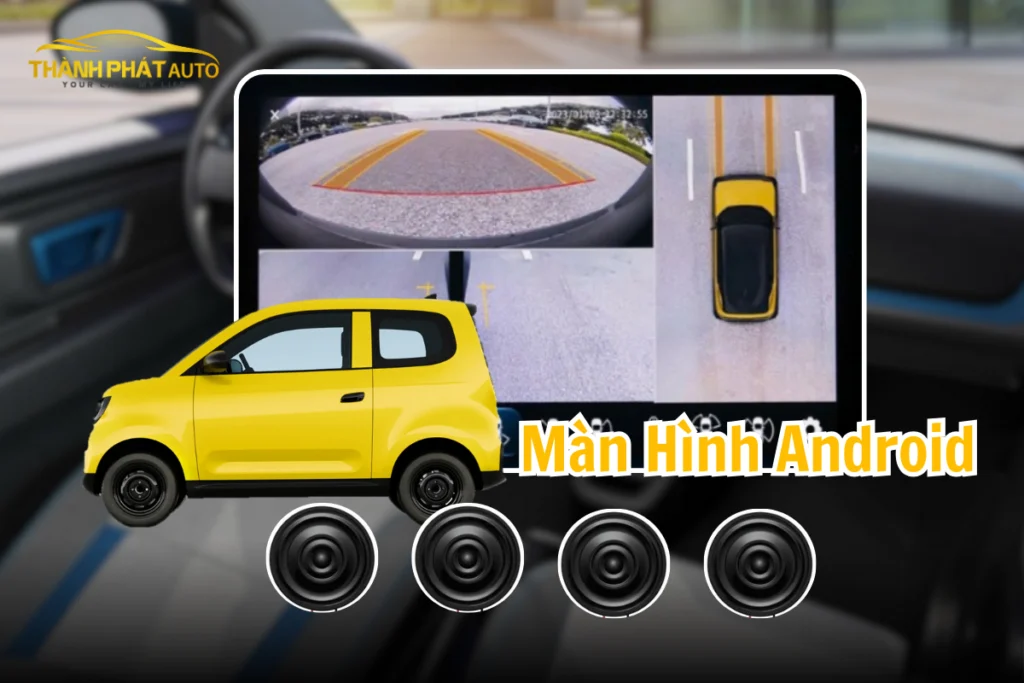 Lắp Màn Hình Android Tích Hợp Camera 360 Độ Cho VinFast Minio Green
