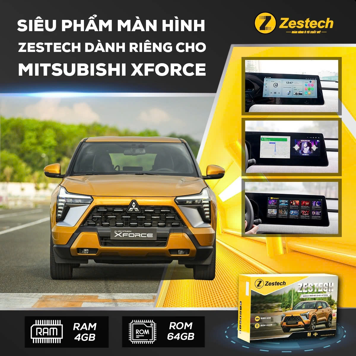 Màn Hình Zestech Dành Riêng Cho Mitsubishi Xforce