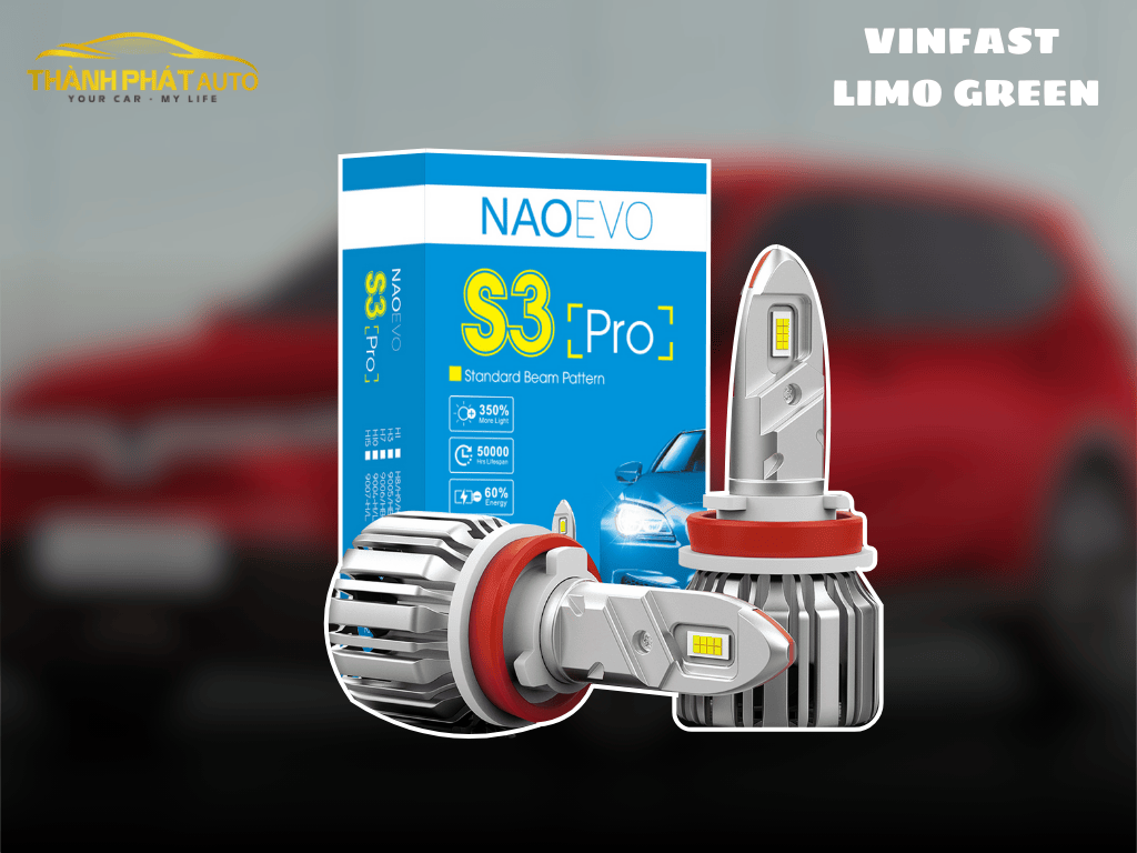 Lắp Bi LED NaoEvo Cho Xe VinFast Limo Green