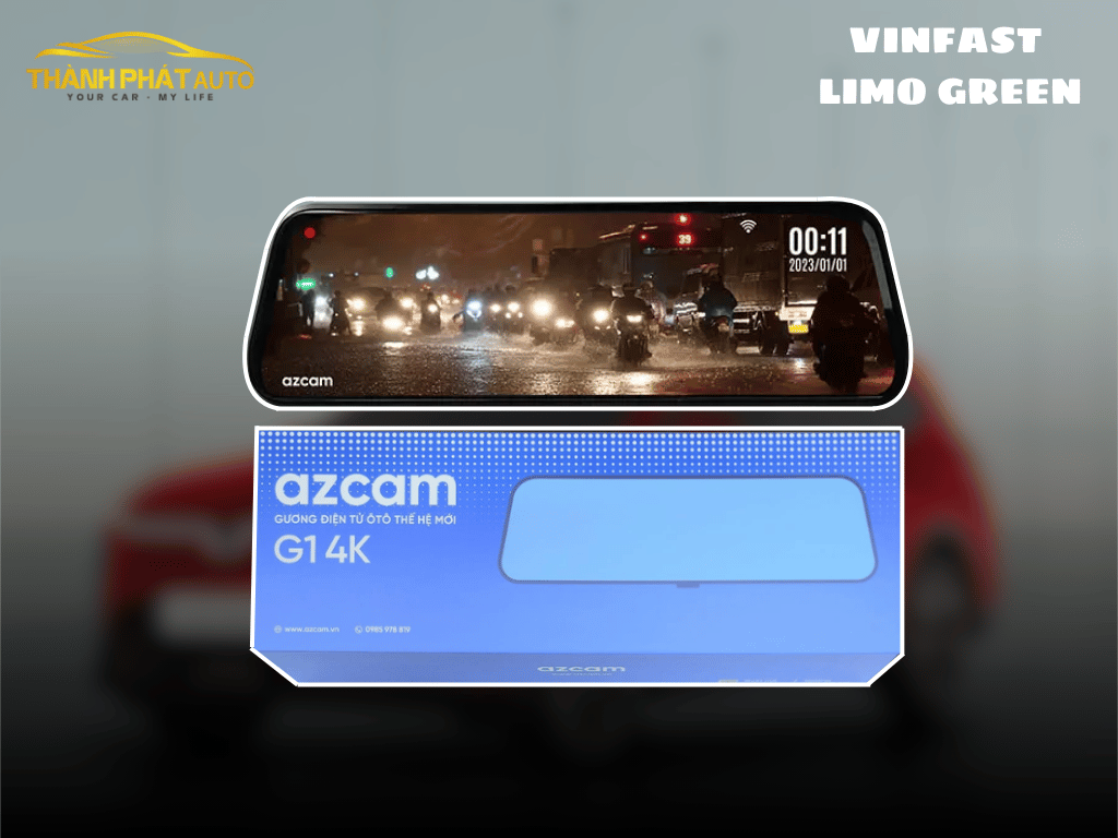 Lắp Đặt Camera Hành Trình Azcam G1 Cho VinFast Limo Green