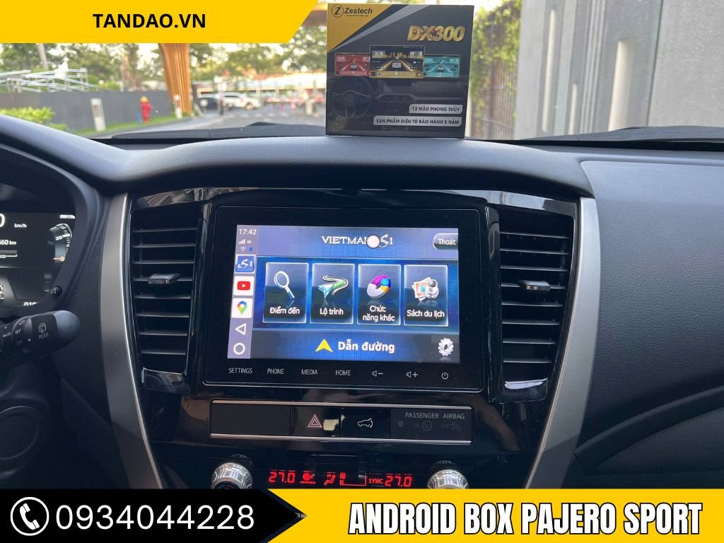 Android box DX300 cho Pajero Sport