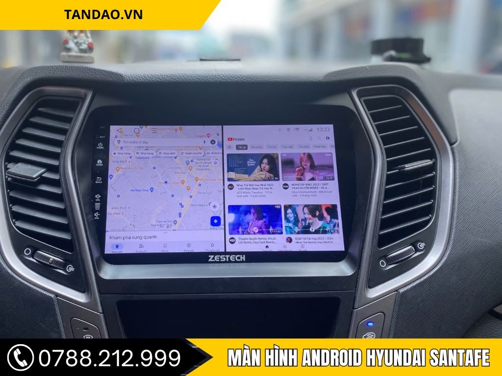 Màn Hình Android Xe Santafe