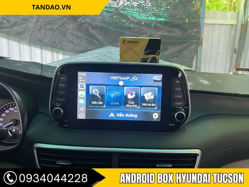 Lắp android box DX265 cho Tucson