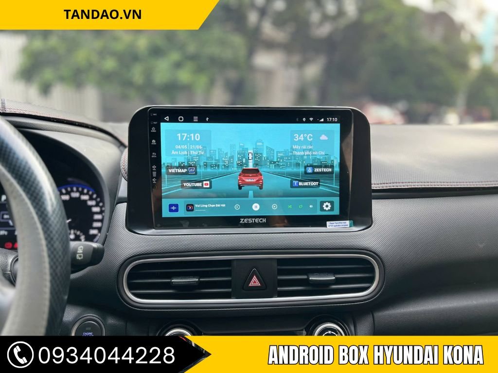 Android Box Xe Hyundai Kona – Nâng Cấp Mượt, Giữ Zin