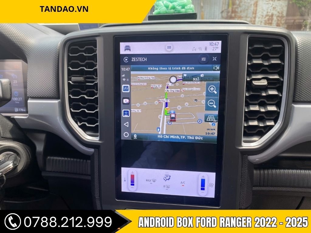  Android box Ford Ranger được nâng cấp bằng Android Box Ô Tô Tại Dĩ An từ Thanh Phát Auto."