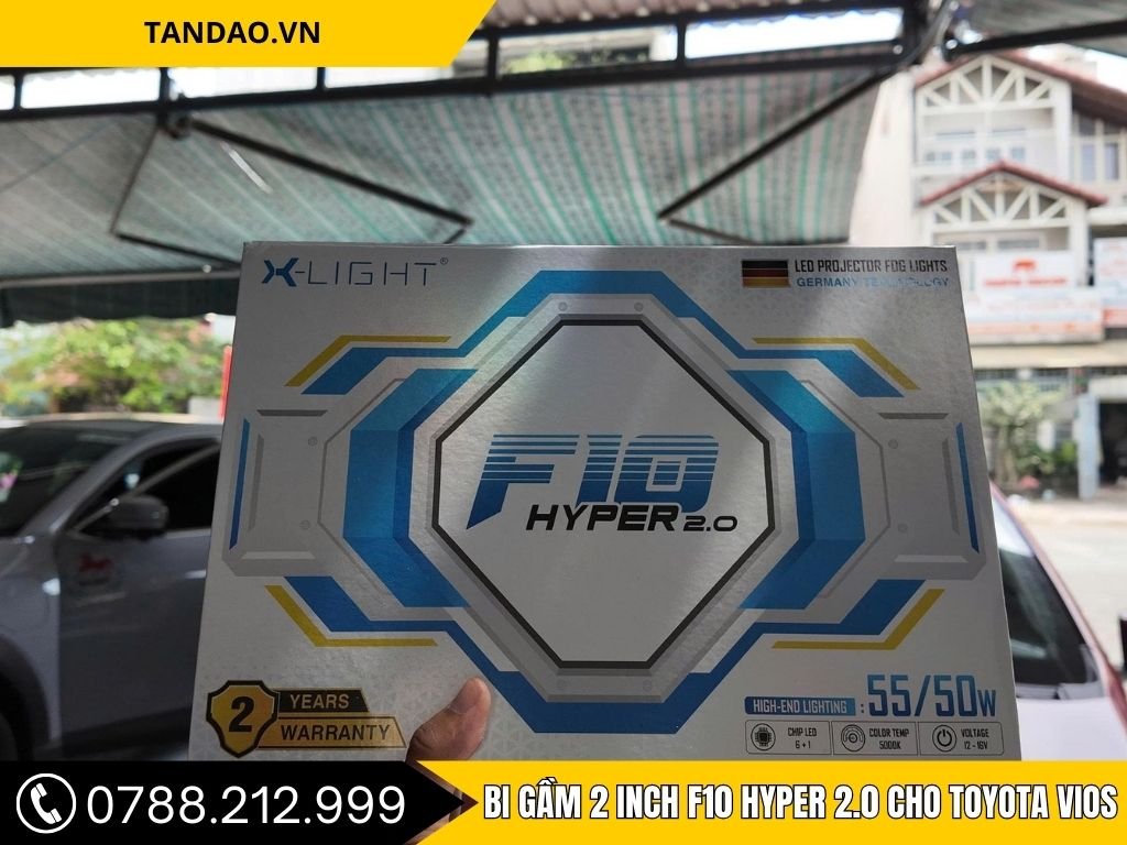 Bi Gầm 2 inch F10 Hyper 2.0 Cho Toyota Vios 