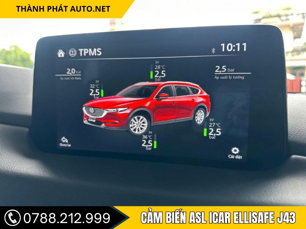 Cảm Biến Áp Suất Lốp ICAR Ellisafe J43 – Lắp Đặt An Toàn Cho Mazda