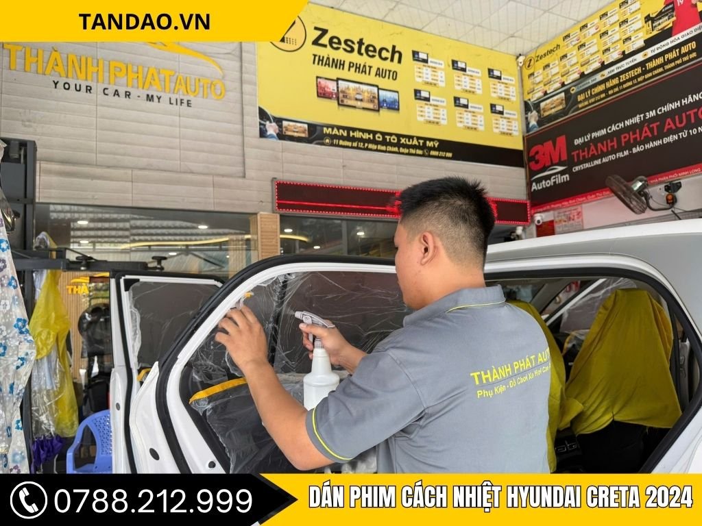 Dán phim cách nhiệt Hyundai Creta 2024