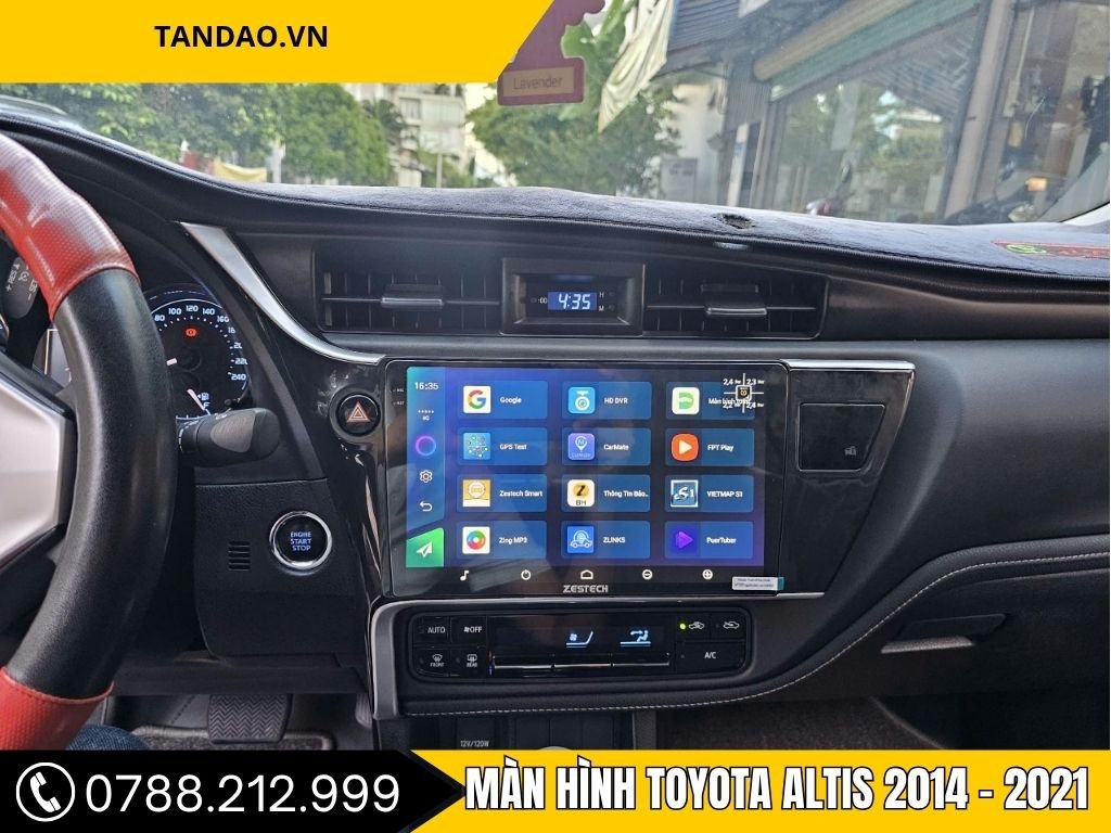 “Màn Hình Android Toyota Altis 2014 hiển thị giao diện thông minh, tích hợp cảm ứng đa điểm, lắp đặt tại Thanh Phát Auto.”