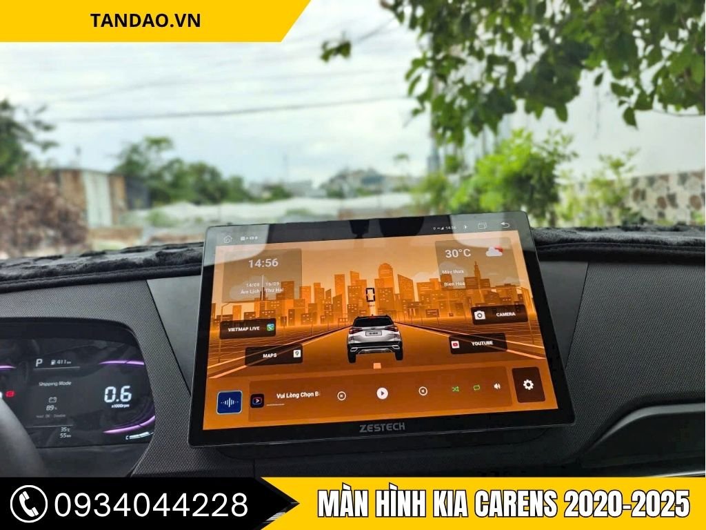 Màn Hình Android cho xe Kia Carens 2022_Thiết kế hiện đại