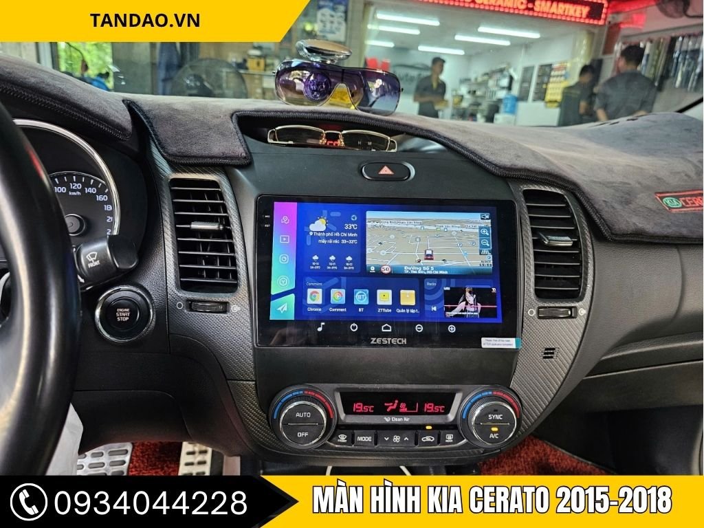 màn hình android kia cerato 2015-2018 giúp chiếc xe trở nên sang trọng hơn, tối ưu hóa giải trí.