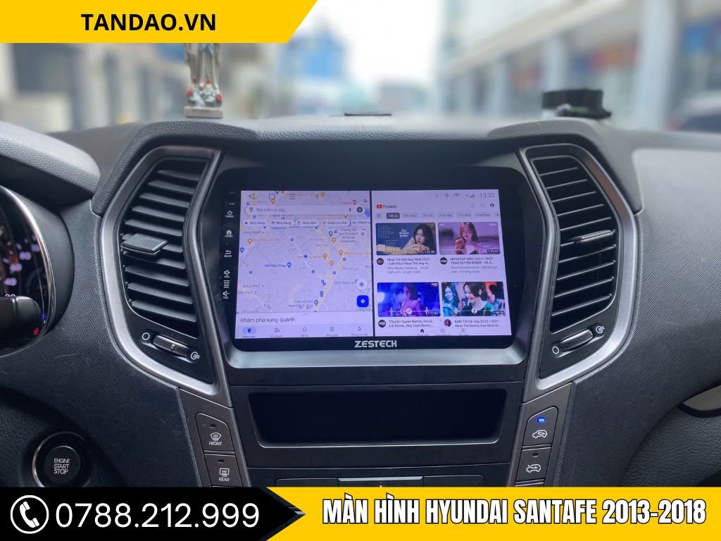 Màn Hình Hyundai Santafe 2013, 2014, 2015, 2016, 2017, 2018