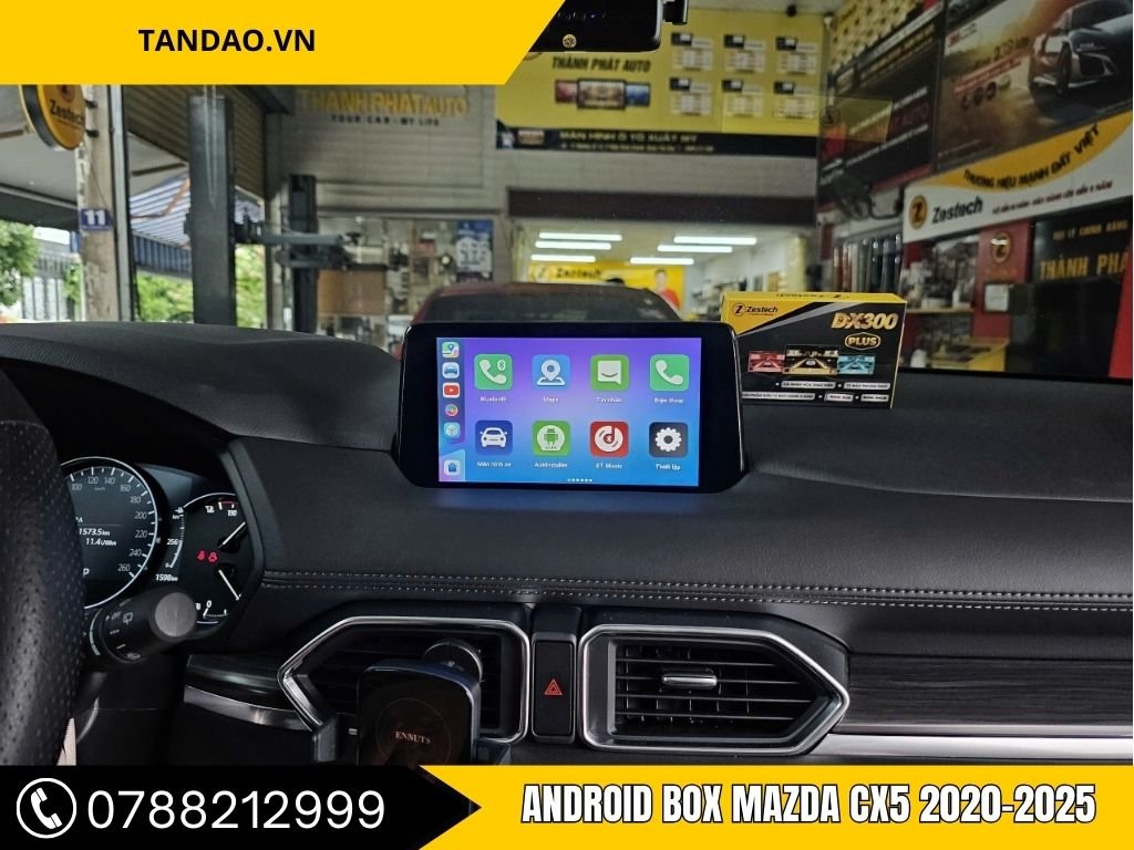 Android Box cho xe Mazda CX5 2020-2025 tại Thành Phát Auto, nâng cấp hệ thống giải traí thông minh với màn hình cảm ứng sắc nét và tính năng kết nối đa dạng.