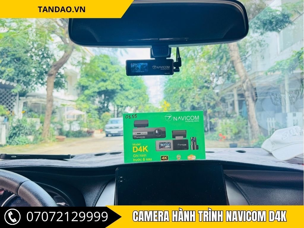 Tích hợp cảm biến va chạm, Camera hành trình Navicom D4K Cho Toyota Yaris tự động khóa video quan trọng.
