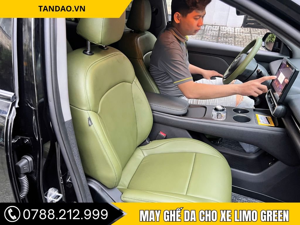Hình Ảnh May Ghế Da Cho Xe Limo Green