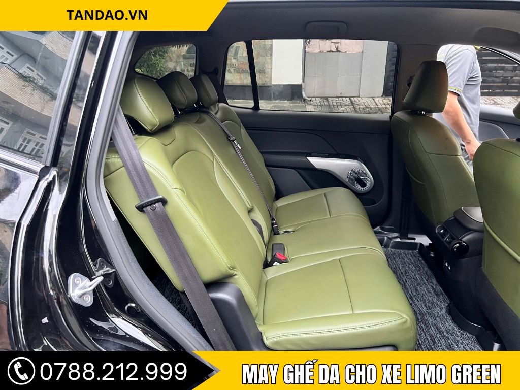 Hình Ảnh May Ghế Da Cho Xe Limo Green
