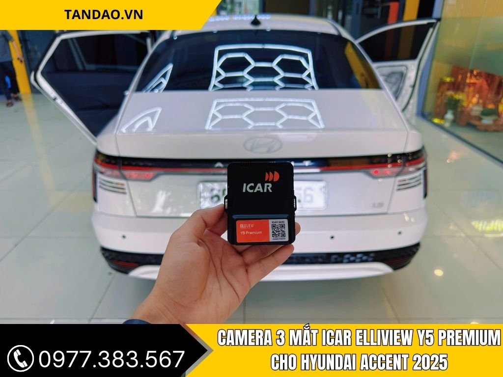 Hình Ảnh Camera 3 Mắt Icar Elliview Y5 Premium cho Hyundai Accent 2025