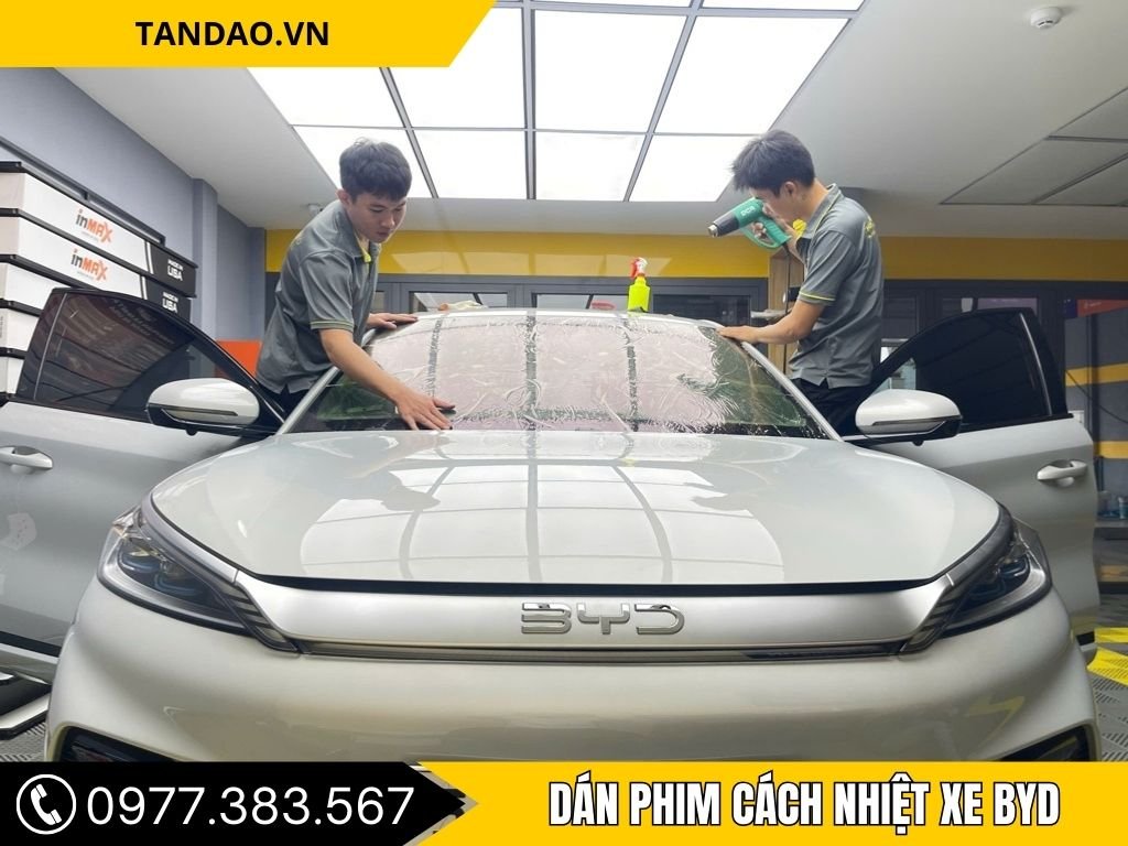 Hình Ảnh Dán Phim Cách Nhiệt Xe BYD