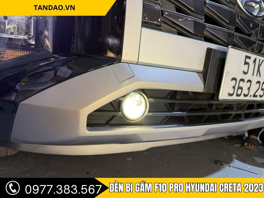Hình Ảnh Đèn Bi Gầm F10 Pro Cho Hyundai Creta 2023