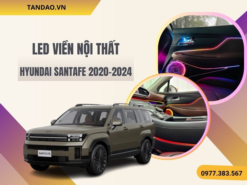 Hình Ảnh Led Viền Hyundai Santafe 2020-2024