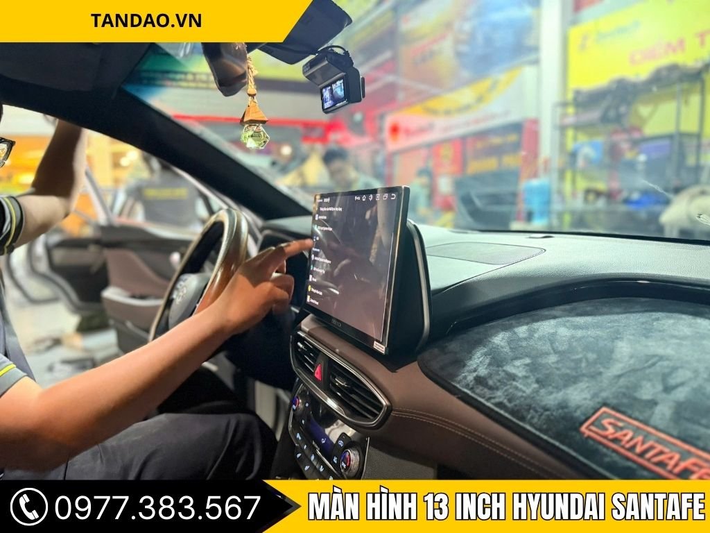 Hình Ảnh Màn Hình 13 Inch Hyundai SantaFe 2019, 2020, 2021