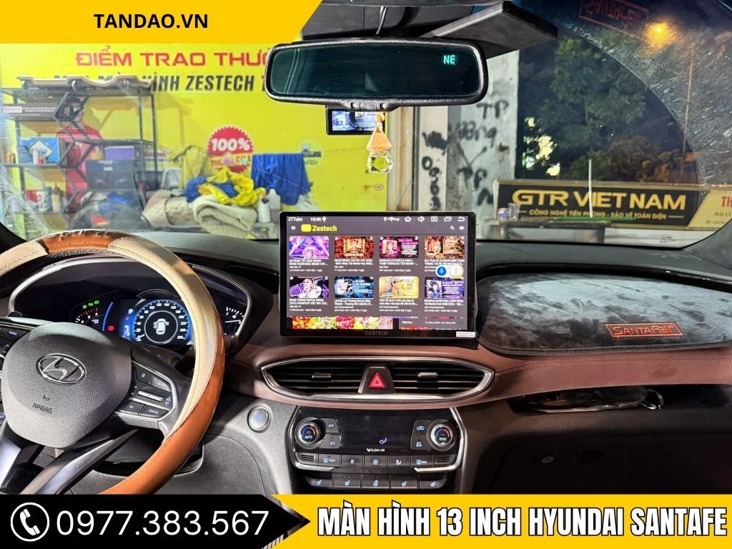Hình Ảnh Màn Hình 13 Inch Hyundai SantaFe 2019, 2020, 2021