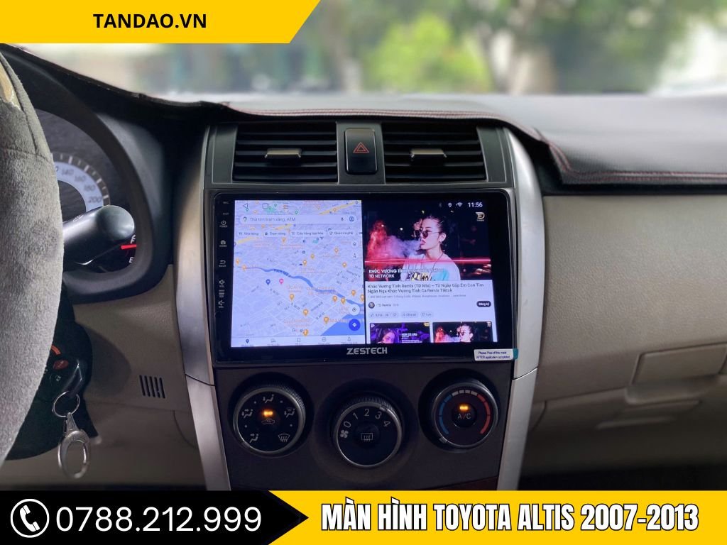 Hình Ảnh Màn Hình Android Cho Toyota Altis 2007, 2008, 2009, 2010, 2011, 2012, 2013