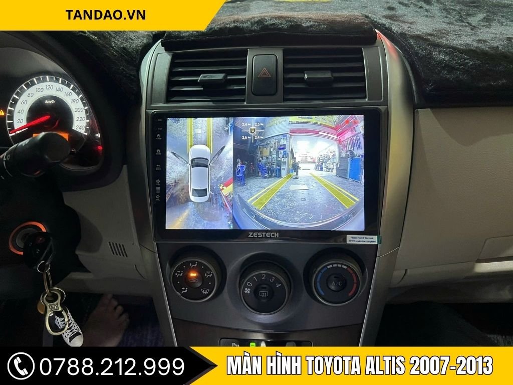 Hình Ảnh Màn Hình Android Cho Toyota Altis 2007, 2008, 2009, 2010, 2011, 2012, 2013