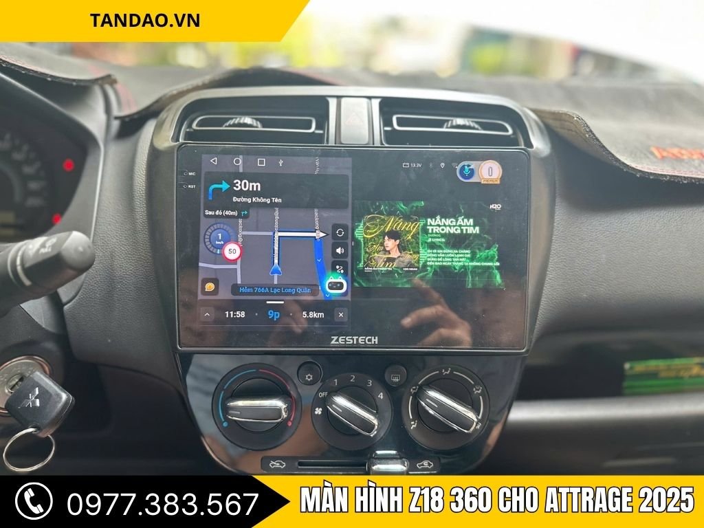 Hình Ảnh Màn hình Z18 360 Cho Attrage 2025
