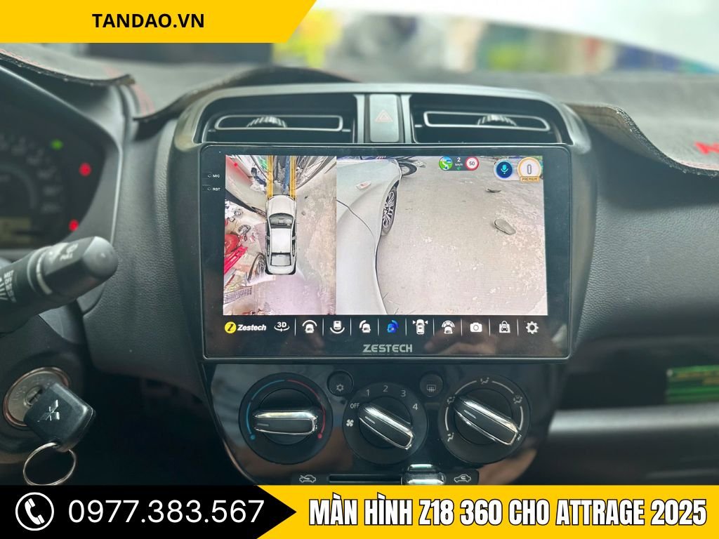 Hình Ảnh Màn hình Z18 360 Cho Attrage 2025