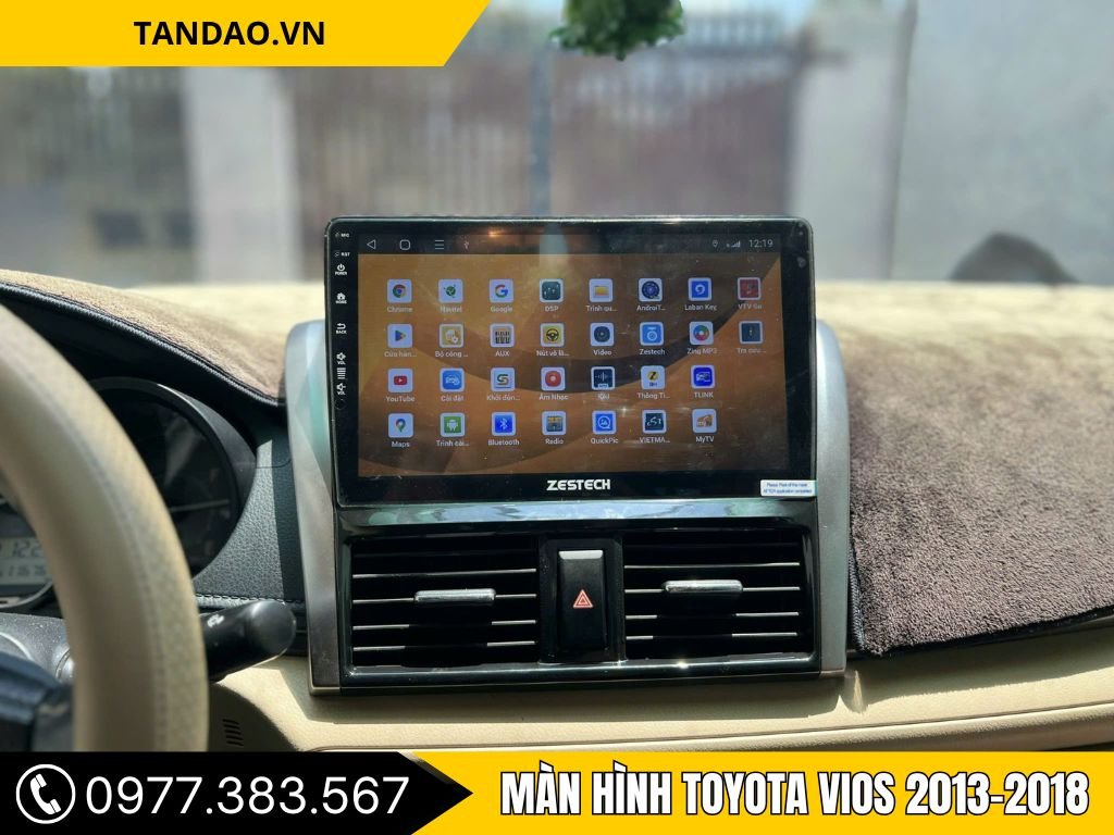 Hình Ảnh Màn Hình Toyota Vios 2013, 2014, 2015, 2016, 2017, 2018