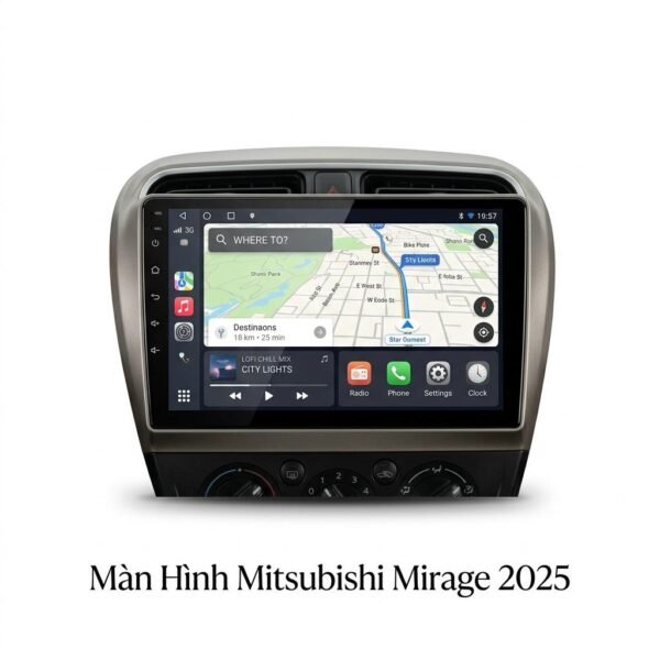 Màn Hình Android Mitsubishi Mirage 2025 Lắp Đặt Tận Nơi Uy Tín