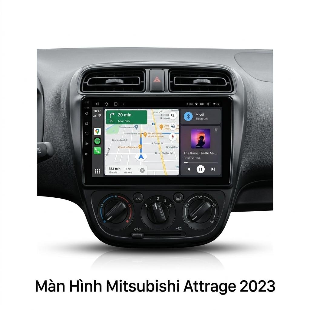 Màn Hình Mitsubishi Attrage 2023 Chính Hãng - Lắp Đặt Tận Nơi Uy Tín chính hãng