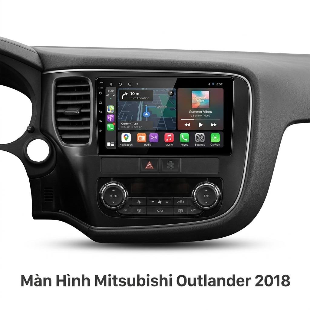 Màn Hình Mitsubishi Outlander 2018 Lắp Đặt Tận Nơi Uy Tín chính hãng