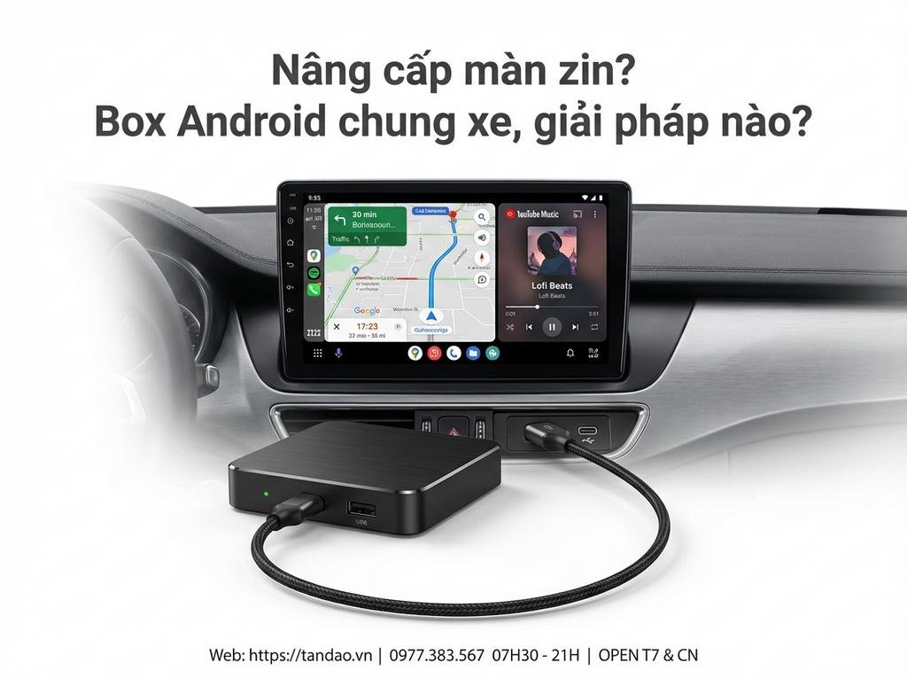 Nâng cấp màn zin? Box Android chung xe, giải pháp nào?