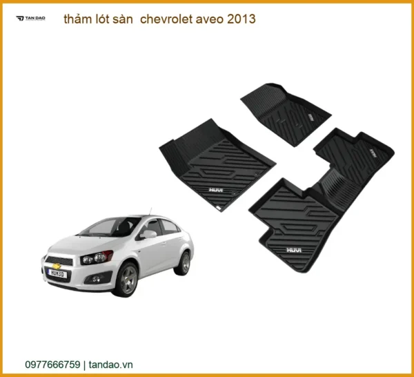 Thảm Lót Sàn Chevrolet Aveo 2013 Cao Cấp - Tăng Thẩm Mỹ, Bảo Vệ Nội Thất