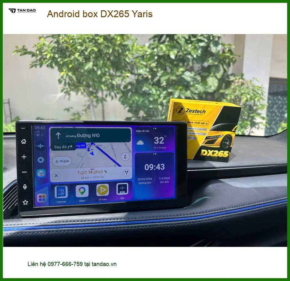 Chú Lâm lắp Android box DX265 cho Yaris Quận 2, nâng tầm giải trí xe