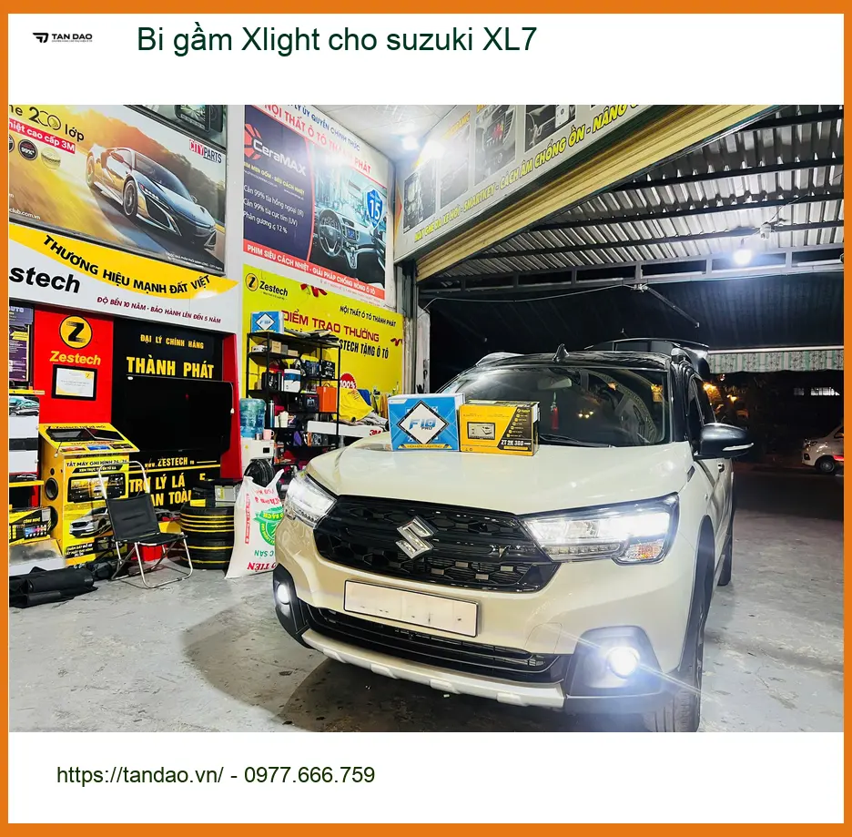 Anh Khoa lắp bi gầm Xlight cho Suzuki XL7 tại Quận Nhà Bè vì đèn zin quá yếu khi đi đêm ảnh thực tế 2