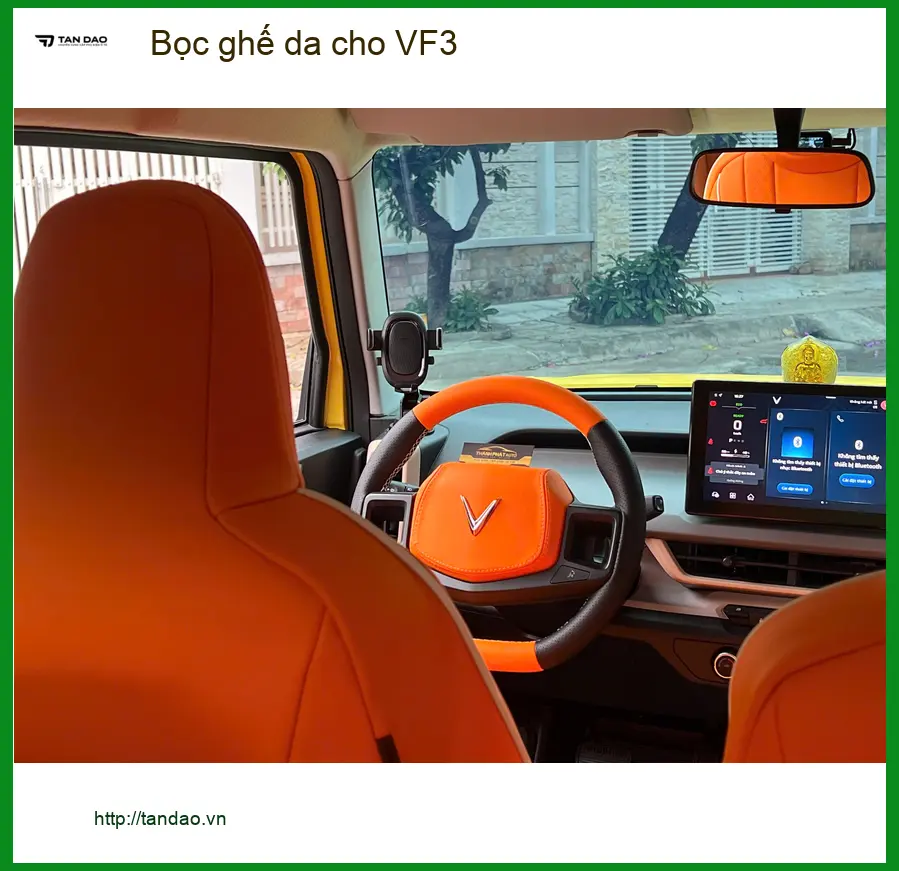 Chị Thảo bọc ghế da VinFast VF3 tại Hóc Môn cho nội thất sạch đẹp ảnh thực tế 5