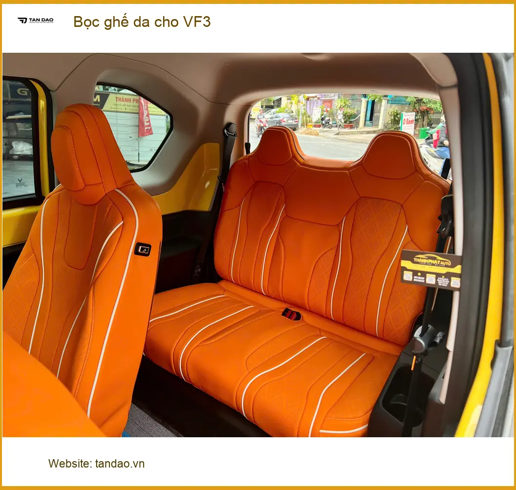 Anh Tấn bọc ghế da VinFast VF3 tại Quận 2 vì ghế cũ đã bạc màu ảnh thực tế 2