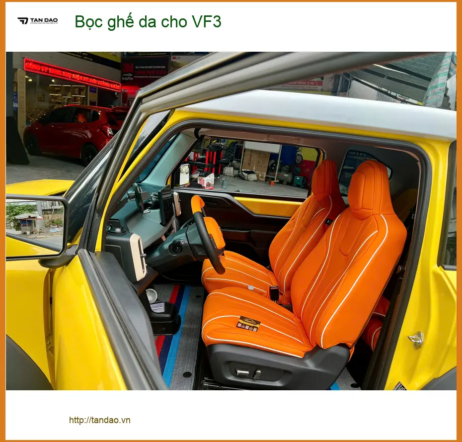 Chị Lan Anh bọc ghế da VinFast VF3 tại Thủ Đức nội thất sạch đẹp hơn ảnh thực tế 3