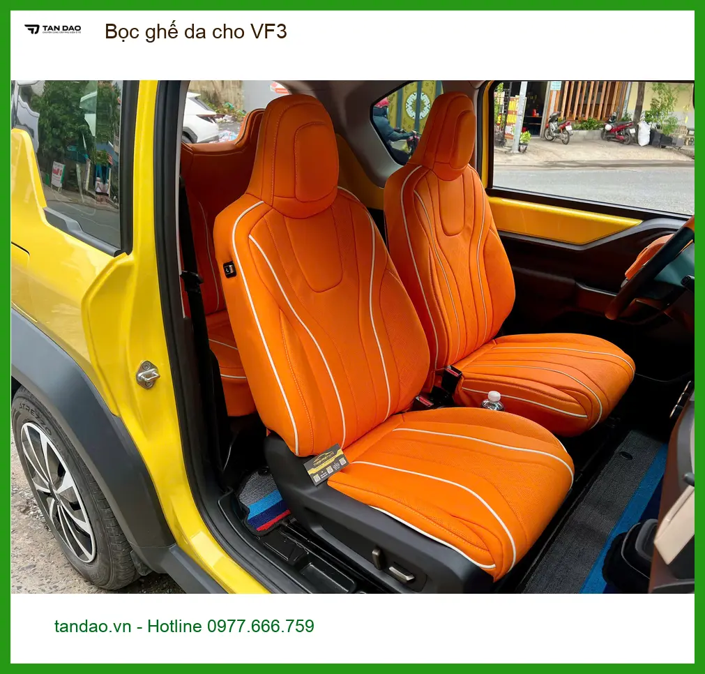 Chị Lan Anh bọc ghế da VinFast VF3 tại Thủ Đức nội thất sạch đẹp hơn ảnh thực tế 4