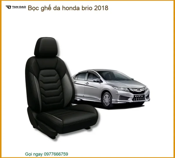 Bọc ghế da Honda Brio 2018 - Trung Tâm Lắp Đặt Uy Tín TPHCM