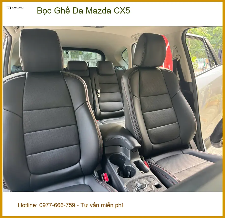 Cô Tuyết bọc ghế da Mazda CX5 Quận 12 vì ghế zin đã cũ và xuống cấp. ảnh thực tế 3